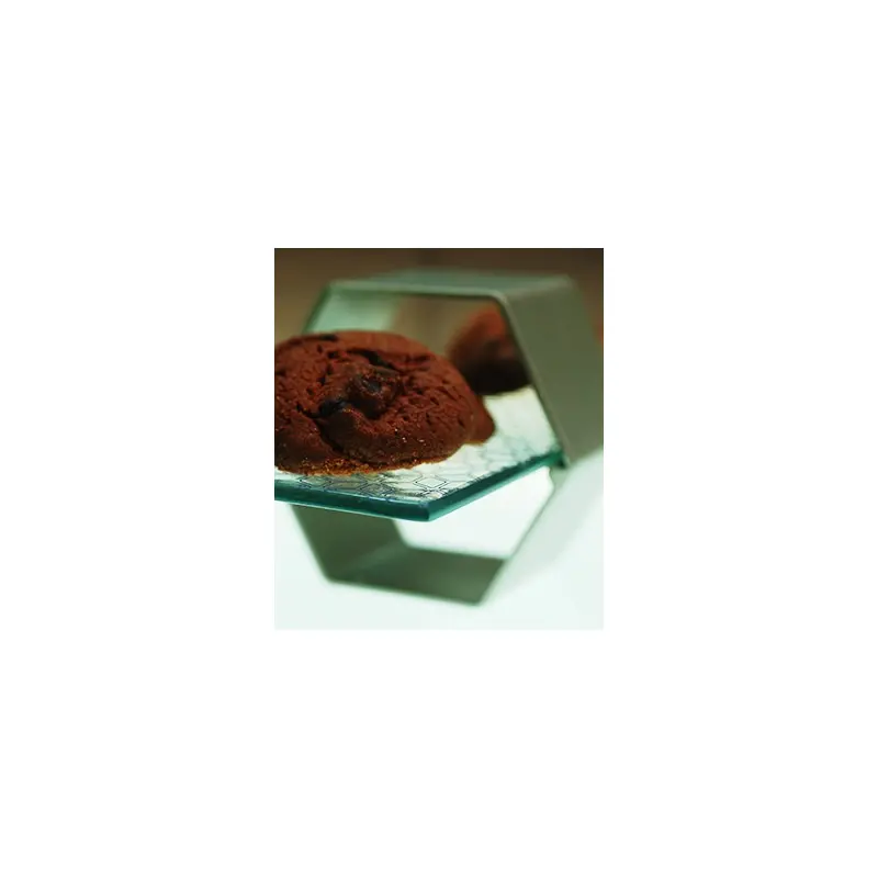 My Glass Studio Petit Fours Stand, Grey - Set of 4 - 20.0 x 9.5 x 8.5 cm