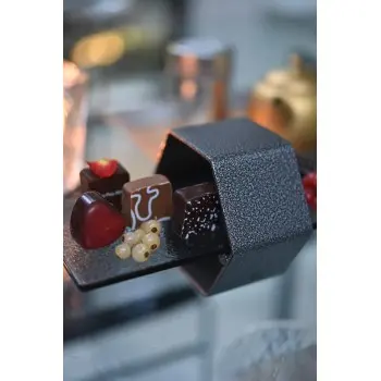 My Glass Studio Petit Fours Stand, Grey - Set of 4 - 20.0 x 9.5 x 8.5 cm