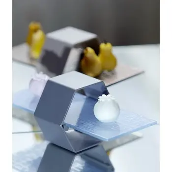 My Glass Studio Petit Fours Stand, Pistachio Green - Set of 4 - 20.0 x 9.5 x 8.5 cm