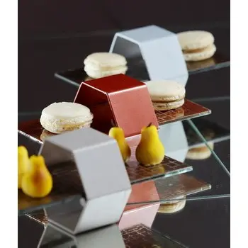 My Glass Studio Petit Fours Stand, Pistachio Green - Set of 4 - 20.0 x 9.5 x 8.5 cm