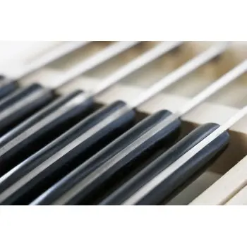 Andre Verdier Le Thiers Elegance 6 Pc Knife In Box - Ebony Handle