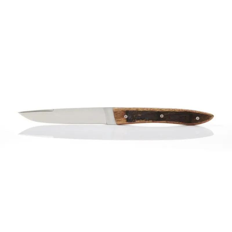 Perceval Table Knife - Ubac Collection - Oak Wine Barrel Handle Perceval Table Knife - Ubac Collection - Oak Wine Barrel Handle