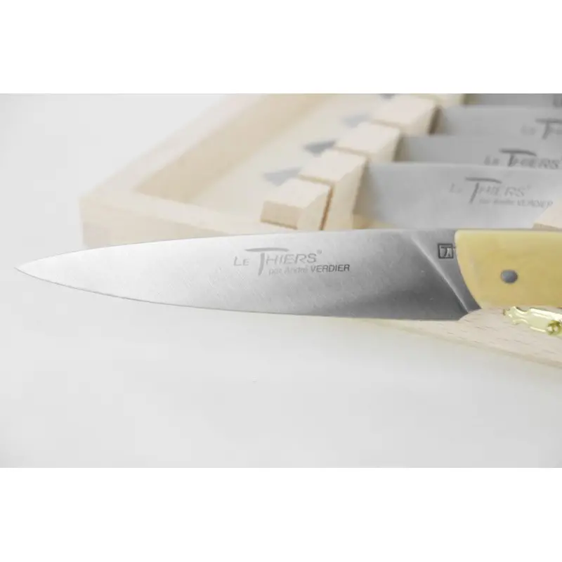 Andre Verdier Le Thiers Elegance 6 Pc Knife In Box - Boxwood Handle Andre Verdier Le Thiers Elegance 6 Pc Knife In Box - Boxwood Handle