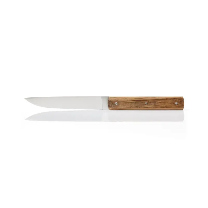 Perceval Table Knife - 888 Collection - Oak Wine Barrel Handle Perceval Table Knife - 888 Collection - Oak Wine Barrel Handle