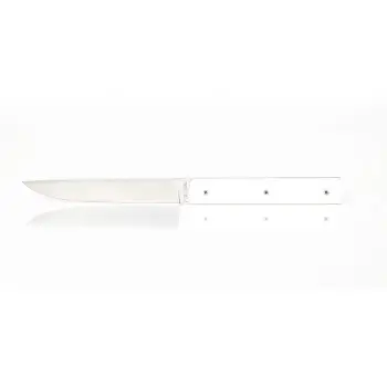 Perceval Table Knife - 888 Collection - Polyacetal White Handle
