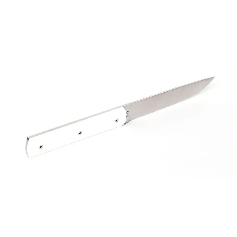 Perceval Table Knife - 888 Collection - Polyacetal White Handle Perceval Table Knife - 888 Collection - Polyacetal White Handle