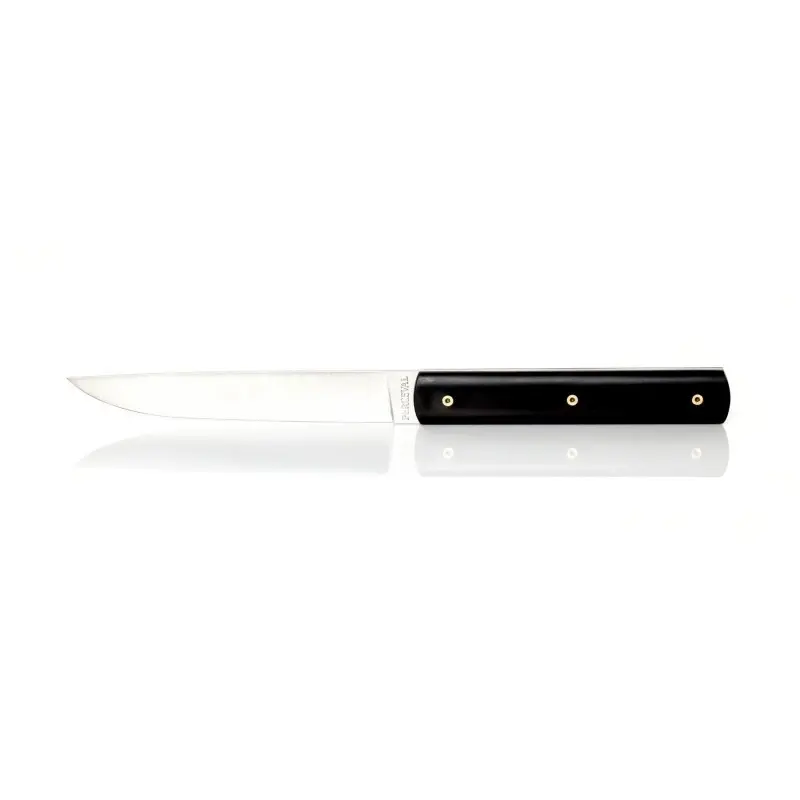 Perceval Table Knife - 888 Collection - Polyacetal Black Handle - Golden Screws