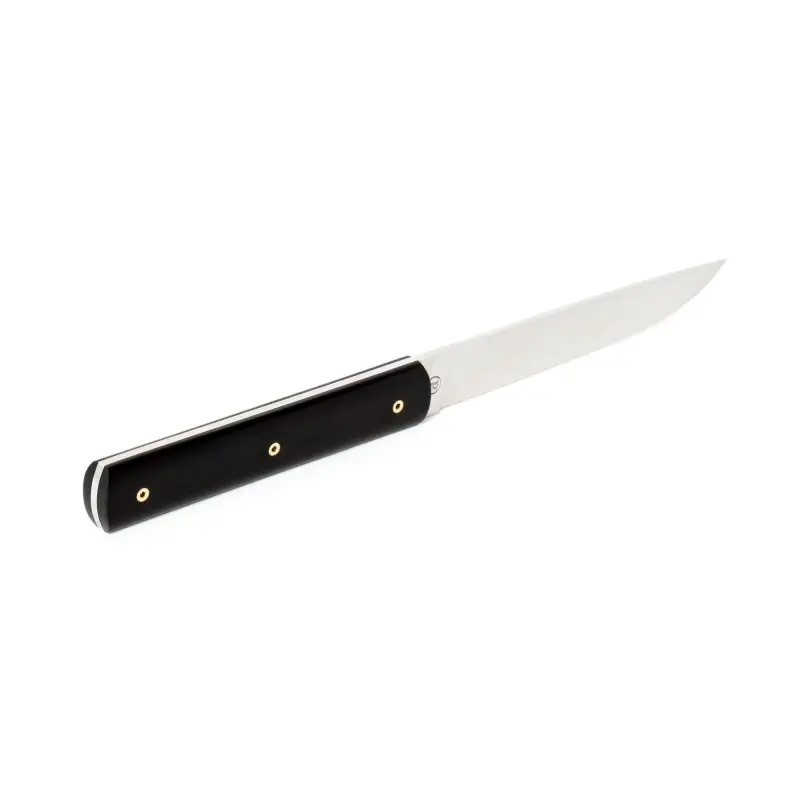 Perceval Table Knife - 888 Collection - Polyacetal Black Handle - Golden Screws