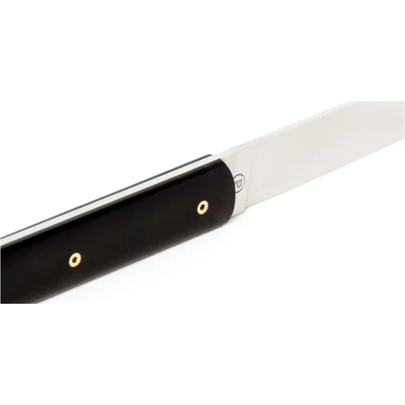 Perceval Table Knife - 888 Collection - Polyacetal Black Handle - Golden Screws