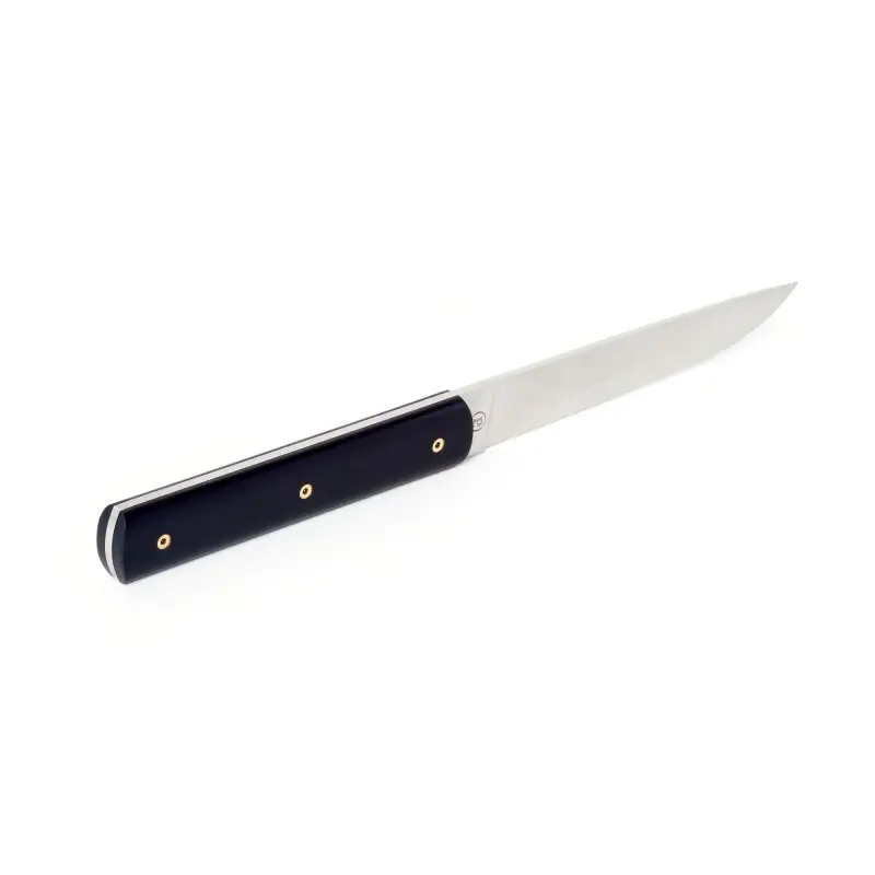 Perceval Table Knife - 888 Collection - Polyacetal Night Blue Handle - Golden Screws Perceval Table Knife - 888 Collection - Polyacetal Night Blue Handle - Golden Screws