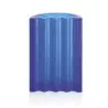 Daum Glass Sculpture Large Blue Vase by Zigzag - Wilmotte Victoria 11.8'' x 7.2'' x 8''