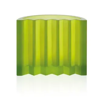 Daum Glass Sculpture Small Green Vase by Zigzag - Wilmotte Victoria 7.9'' x 9.1'' x 4.9''