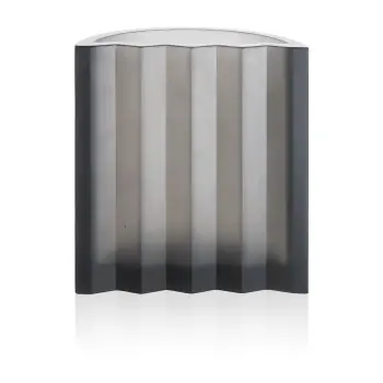 Daum Glass Sculpture Medium Grey Vase by Zigzag - Wilmotte Victoria 9.8'' x 8.5'' x 4.1''