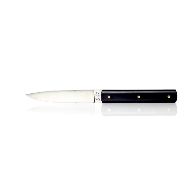 Perceval Table Knife - 947 Collection - Polyacetal Night Blue Handle - Golden Screws