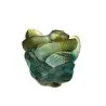 Daum Glass Sculpture Green & Grey Snake Vase by Snake 8.7'' x 8.7'' x 8.7''