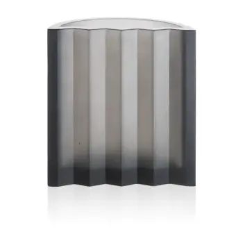 Daum Glass Sculpture Medium Grey Vase by Zigzag - Wilmotte Victoria 9.8'' x 8.5'' x 4.1''