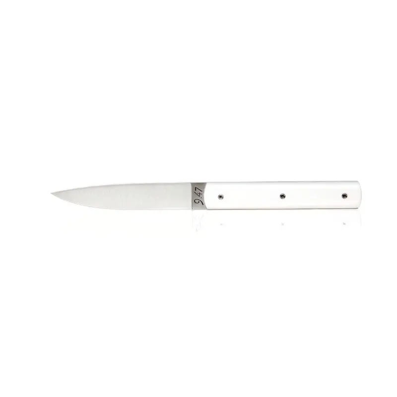 Perceval Table Knife - 947 Collection - Polyacetal White Handle