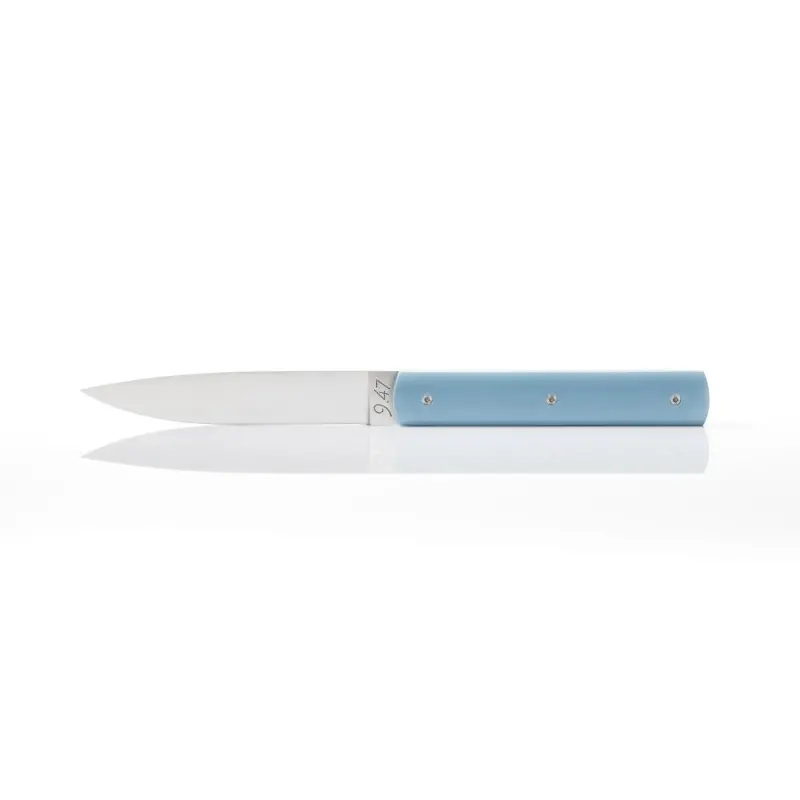 Perceval Table Knife - 947 Collection - Polyacetal Celadon Blue Handle Perceval Table Knife - 947 Collection - Polyacetal Celadon Blue Handle