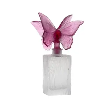 Daum Glass Sculpture Couple of Butterflies Prestige Perfume Bottle 160 ml by Butterfly 7.9'' x 5.3'' x 3.7''