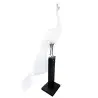 Daum Glass Sculpture White Peacock - M. van der Knoop by Peacock 74.8'' x 5.1'' x 45.3''