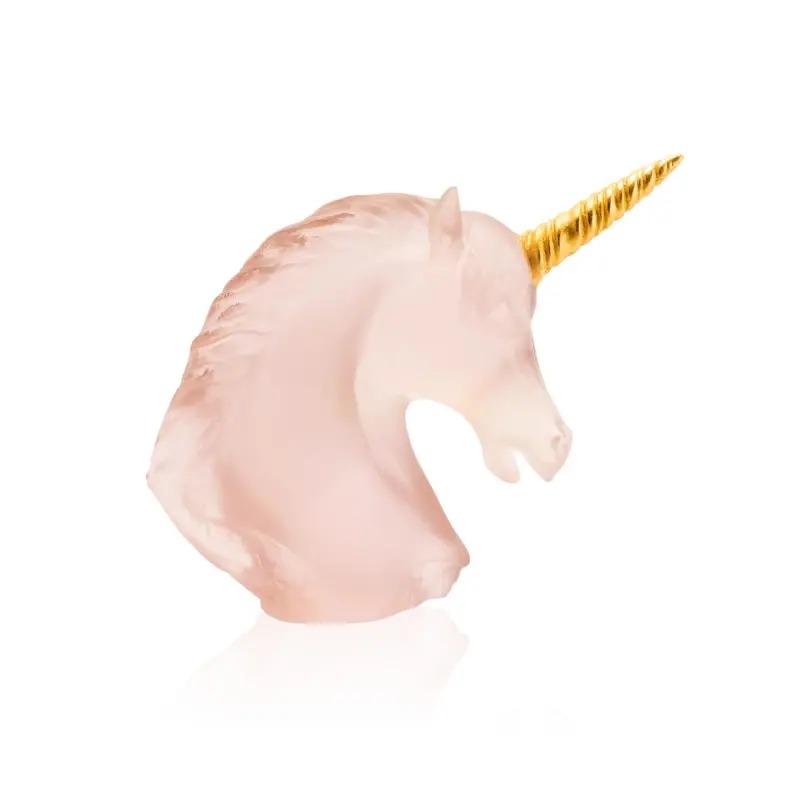 Daum Glass Sculpture Unicorn by Unicorn 10.2'' x 10.6'' x 3.7'' Daum Glass Sculpture Unicorn by Unicorn 10.2'' x 10.6'' x 3.7''