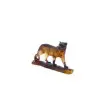 Daum Glass Sculpture Leopard by Leopard 7.3'' x 14.2'' x 3.9''
