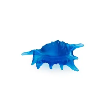 Daum Glass Sculpture Small Shell by Mer de Corail 2.4'' x 3.7'' x 3''