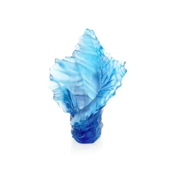 Daum Glass Sculpture Medium Vase by Mer de Corail 9.3'' x 6.5'' x 5.5''