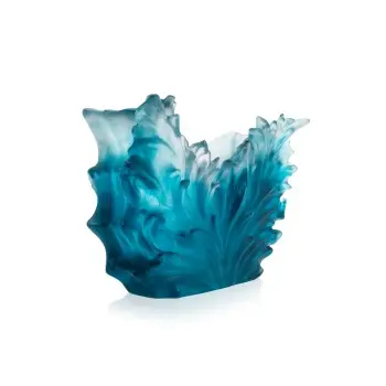 Daum Glass Sculpture Seashell Medium Vase by Maya 11.8'' x 9.8'' x 5.1''