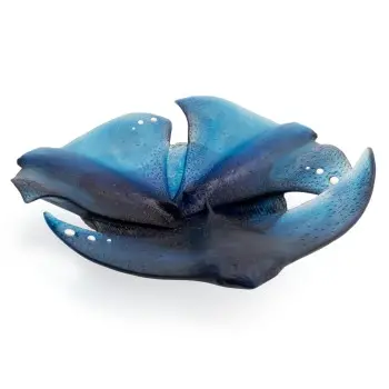 Daum Glass Sculpture Rays Centerpiece by Maya 7.3'' x 21.3'' x 21.3''