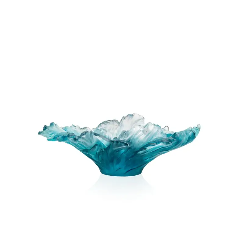 Daum Glass Sculpture Medium Candelabra by Maya 6.7'' x 13.8'' x 5.1''