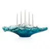 Daum Glass Sculpture Large Candelabra by Maya 7.7'' x 24.4'' x 9.8''