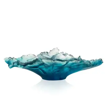 Daum Glass Sculpture Large Candelabra by Maya 7.7'' x 24.4'' x 9.8''