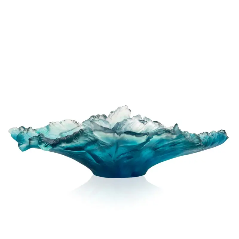 Daum Glass Sculpture Large Candelabra by Maya 7.7'' x 24.4'' x 9.8'' Daum Glass Sculpture Large Candelabra by Maya 7.7'' x 24.4'' x 9.8''
