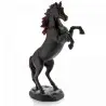 Daum Glass Sculpture Black Spirited Horse by Horse 14.6'' x 11'' x 5.1''