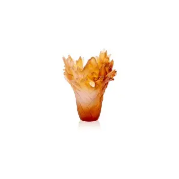Daum Glass Sculpture Medium Vase by Tressage Paradis 10.8'' x 9.4'' x 9.4''
