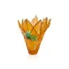 Daum Glass Sculpture Large Vase by Tressage Paradis 14.6'' x 12.2'' x 12.2''