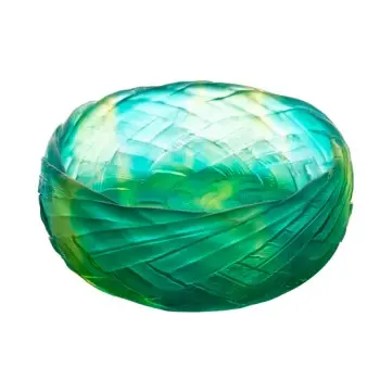 Daum Glass Sculpture Large Bowl by Tressage 4.1'' x 11'' x 11''