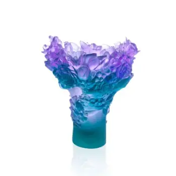 Daum Glass Sculpture Medium Vase by Sweet Garden 11'' x 9.4'' x 9.4''