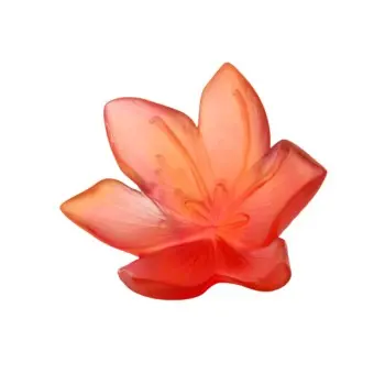 Daum Glass Sculpture Large Decorative Flower by Safran 4.3'' x 5.1'' x 5.1''