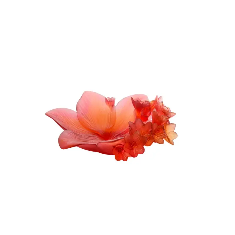 Daum Glass Sculpture Large Bowl by Safran 4.7'' x 12.6'' x 12.6''