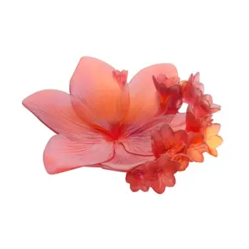 Daum Glass Sculpture Large Bowl by Safran 4.7'' x 12.6'' x 12.6''