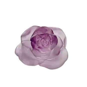 Daum Glass Sculpture Pink Flower by Rose Passion 2.4'' x 4.3'' x 4.3''