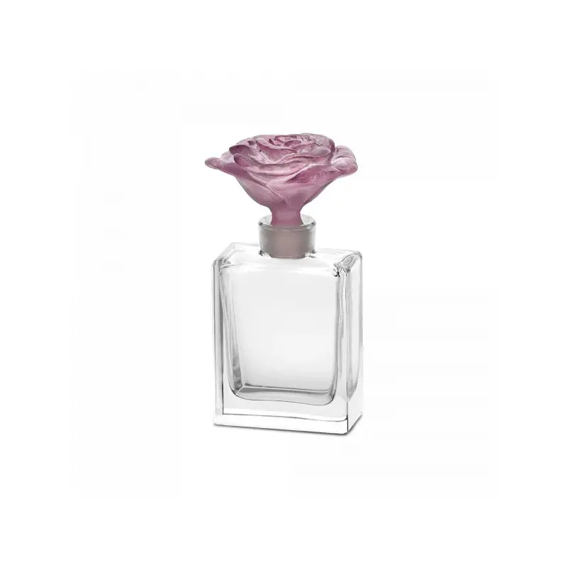 Daum Glass Sculpture Pink Perfume Bottle 30 ml by Rose Passion 4.6'' x 2.6'' x 1''