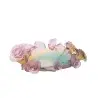 Daum Glass Sculpture Green & Pink Bowl by Rose Passion 3.7'' x 11.6'' x 8.7''