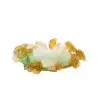 Daum Glass Sculpture Green & Orange Bowl by Rose Passion 3.7'' x 11.6'' x 8.7''