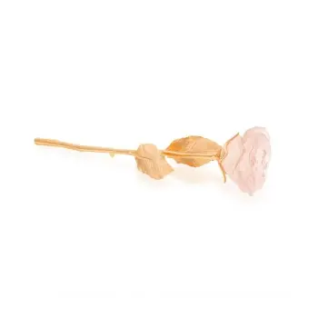 Daum Glass Sculpture Powder Pink Rose Eternelle by Eternal Rose 10.6'' x 3.3'' x 2.8''