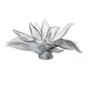 Daum Glass Sculpture Grey Agave Centrepiece by Jardin de Cactus Emilio Robba 10.2'' x 24.8'' x 19.7''