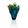 Daum Glass Sculpture Large Vase by Fleur de Paon 15.2'' x 10.6'' x 10.6''