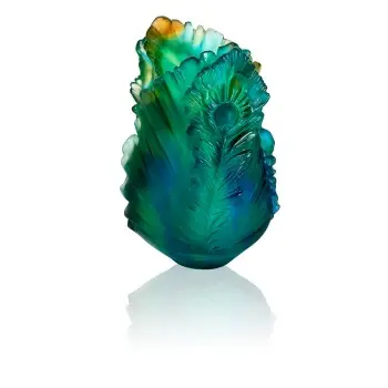 Daum Glass Sculpture Small Vase by Fleur de Paon 7.5'' x 4.1'' x 4.7''